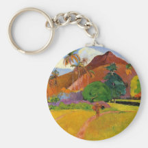 "Montagnes au Tahiti" - Paul Gauguin Keychain Porte-clés