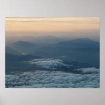 Montagnes du nord de cascade au coucher du soleil posters