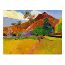 "Montagnes en carte postale du Tahiti" - Paul Gaug