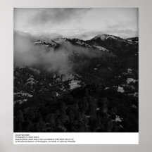 Montagnes nuageuses par Ansel Adams Poster
