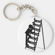 Montée de l'échelle du succès porte-clefs