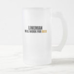 Monteur de lignes- Travail pour la bière Tasse À Café