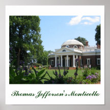 Monticello de Thomas Jefferson Affiche