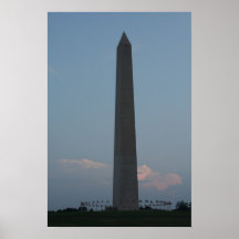 Monument de Washington au crépuscule Affiches