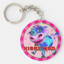MOO de "GiggleBellies" Kissy la vache Keychain Porte-clefs