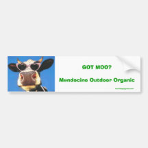 MOO OBTENU ? Organique extérieur de Mendocino Adhésif Pour Voiture
