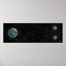 Moon Mission Flight Path Poster