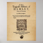 Morceau avant au Hamlet Quarto (version 1605) Posters