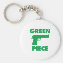 Morceau vert porte-clés