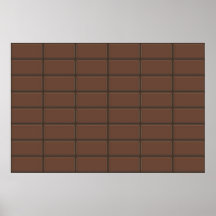 Morceaux de barre de chocolat affiches