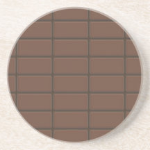 Morceaux de barre de chocolat dessous de verre