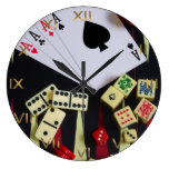 Morceaux de jeu de casino horloges murales