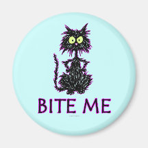 Mordez-moi ! Conceptions de cadeau de chat Aimants