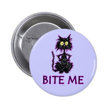 Mordez-moi ! Conceptions de cadeau de chat Pin's Avec Agrafe