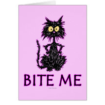 Mordez-moi ! Conceptions de cadeau de chat Cartes De Vœux