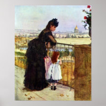 Morisot-Balcon de Berthe Poster