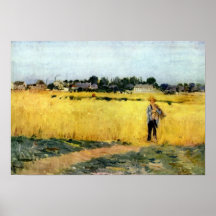 Morisot-Champ de maïs de Berthe Posters