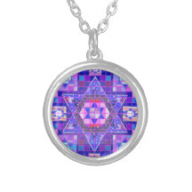 Mosaïque d'étoile de David Pendentif