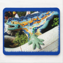 Mosaïques de lézard de Gaudi Tapis De Souris