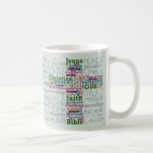 Mot religieux chrétien Art Cross Tasses