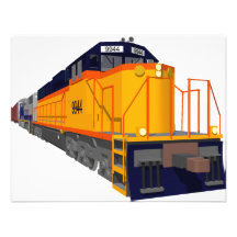 Moteur de train : Modèle de couleurs classique : Invitations Personnalisées
