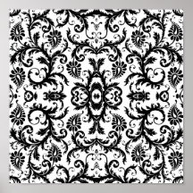 Motif 2 de mariage de remous de damassé affiches