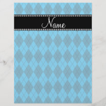 Motif à motifs de losanges bleu nommé personnalisé prospectus