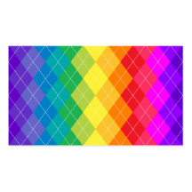 Motif à motifs de losanges d'arc-en-ciel cartes de visite personnelles