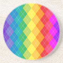 Motif à motifs de losanges d'arc-en-ciel dessous de verre