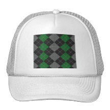 Motif à motifs de losanges de Knit vert et gris Casquettes