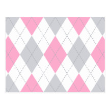 Motif à motifs de losanges gris rose carte postale