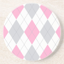 Motif à motifs de losanges gris rose dessous de verres