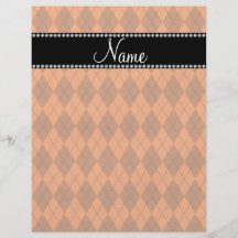 Motif à motifs de losanges orange nommé personnali tract customisé