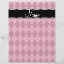 Motif à motifs de losanges rose nommé personnalisé prospectus personnalisés