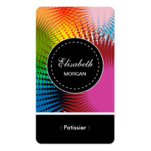 Motif abstrait coloré de Patissier- Modèle De Carte De Visite
