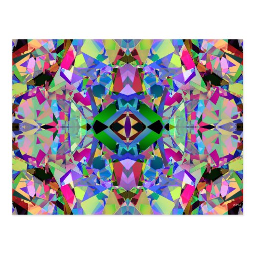 Motif abstrait de kaléidoscope carte postale