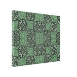 Motif abstrait vert impression sur toile