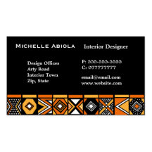 Motif africain d'art modèle de carte de visite