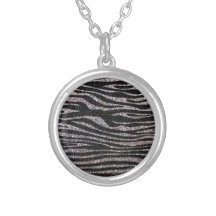 Motif argenté de rayure de zèbre (scintillement de pendentif