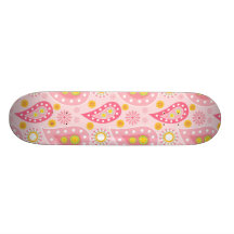 Motif assez rose de Paisley Plateaux De Skateboards