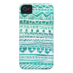 Motif aztèque de turquoise coque iPhone 4