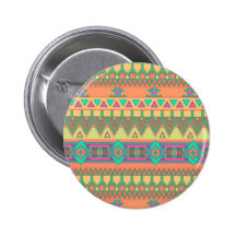 Motif aztèque tribal d'Ikat de zigzag coloré de Ch Badges Avec Agrafe