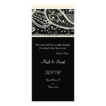 Motif Bl de Paisley. Et Wh. invitation grande