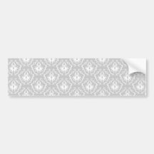 Motif blanc et gris élégant. Damassé Adhésif Pour Voiture