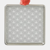 Motif blanc et gris élégant. Damassé Ornement