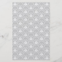 Motif blanc et gris élégant. Damassé Prospectus En Couleur