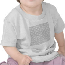 Motif blanc et gris élégant. Damassé T-shirt