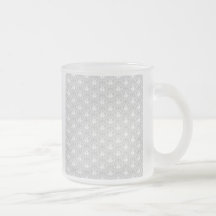 Motif blanc et gris élégant. Damassé Tasses