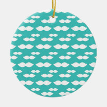 Motif bleu-clair de moustache ornements