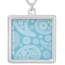 Motif bleu-clair de Paisley Bijouterie Fantaisie
